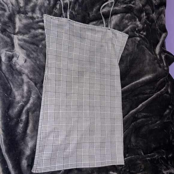 Zaful Houndstooth Glen Check Cami Bodycon Mini Dress Size Large (8) - Picture 6 of 8